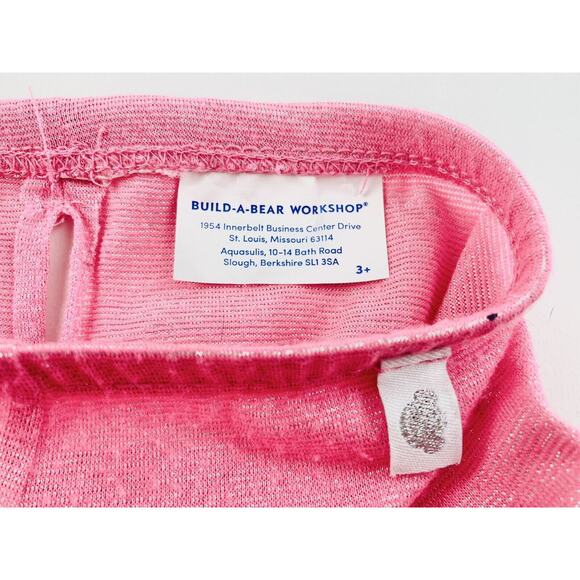 Build A Bear Plush Teddy Pink Soft Heart Nose Stuffed Animal Kitty White Scruffy - Picture 8 of 11